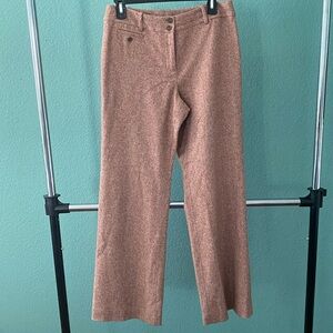 At Studio Women’s Dress Pants 6P Petite – Wool Silk Blend Pink Brown Tweed